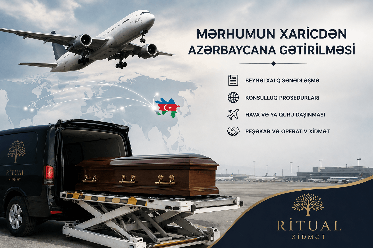 Mərhumun xaricdən Azərbaycana gətirilməsi